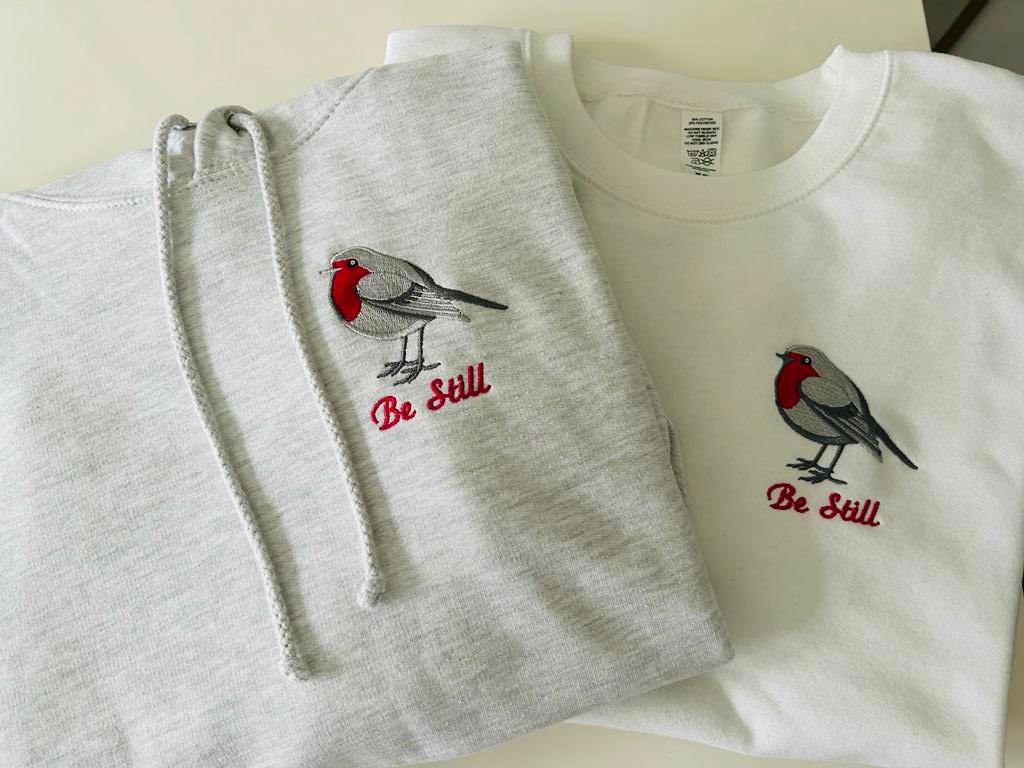 Be Still Pink Robin Sweatshirt