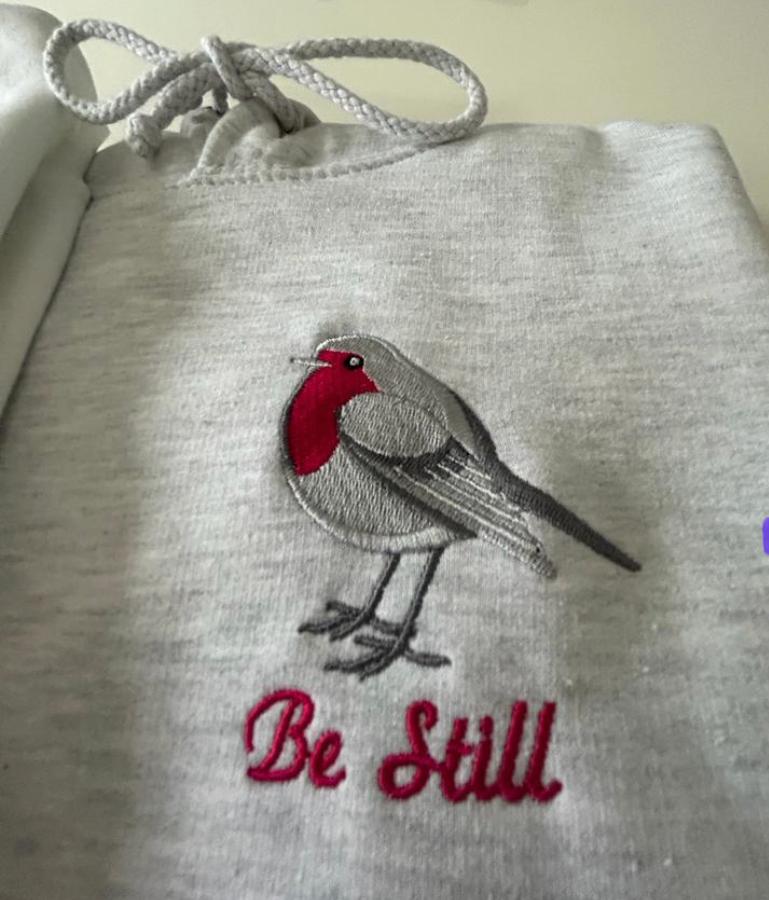 Be Still Pink Robin Sweatshirt