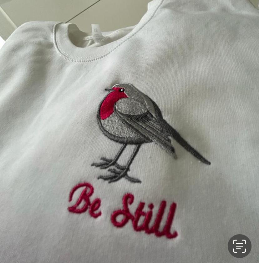 Be Still Pink Robin Sweatshirt